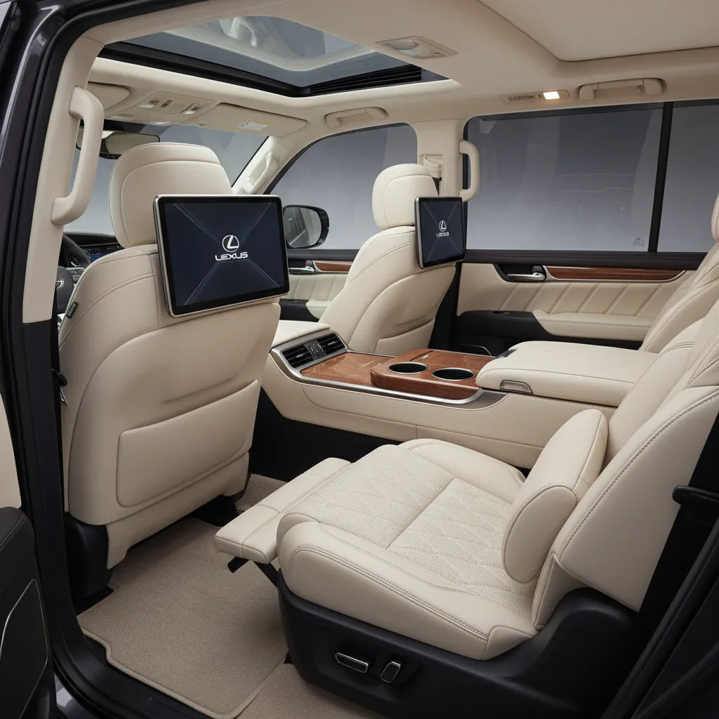 Khoang nội thất xa hoa của Lexus LX600 VIP với ghế ngồi hạng thương gia