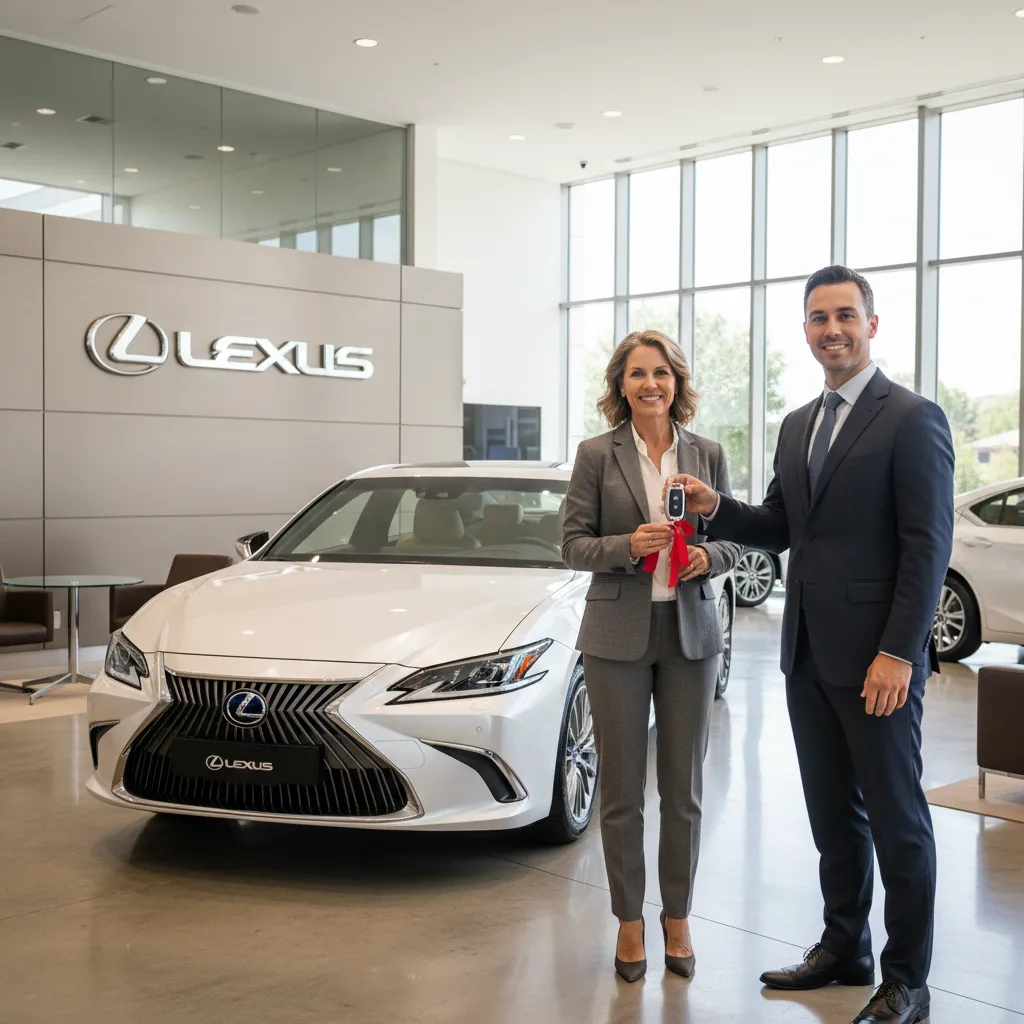 Khoảnh khắc nhận xe Lexus ES250 2026 sau khi ho&agrave;n tất thủ tục giải ng&acirc;n