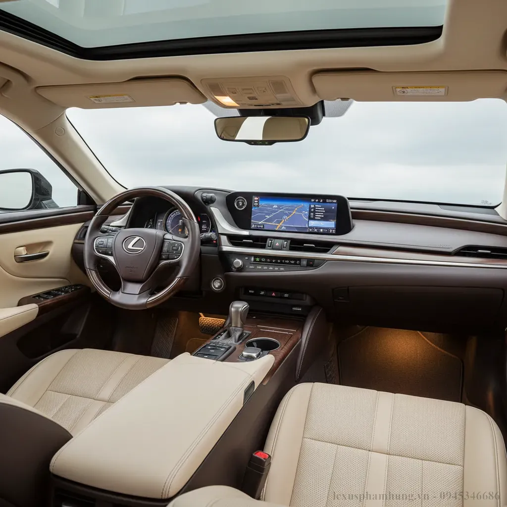 Khoang lái sang trọng tiện nghi của Lexus ES 250