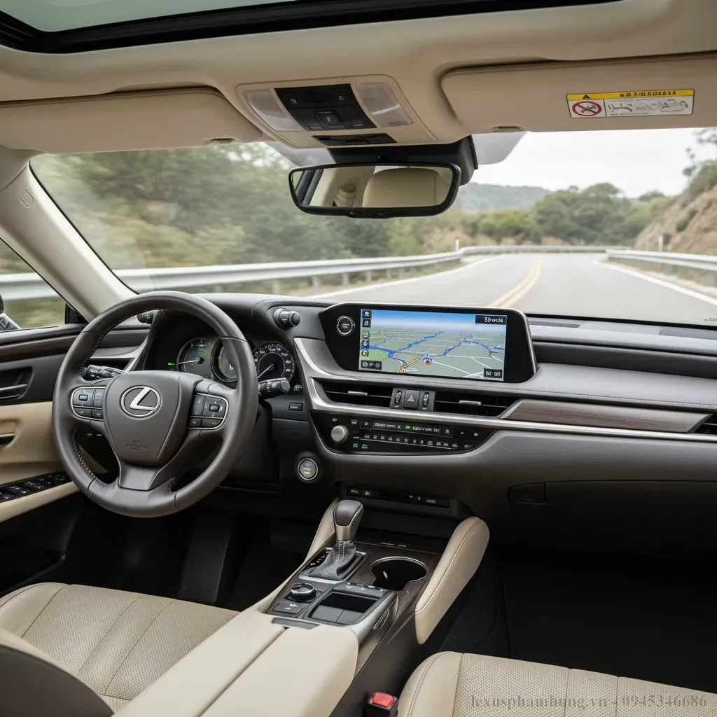 M&agrave;n h&igrave;nh giải tr&iacute; lớn v&agrave; c&aacute;c c&ocirc;ng nghệ an to&agrave;n ti&ecirc;n tiến tr&ecirc;n Lexus ES 250 2021