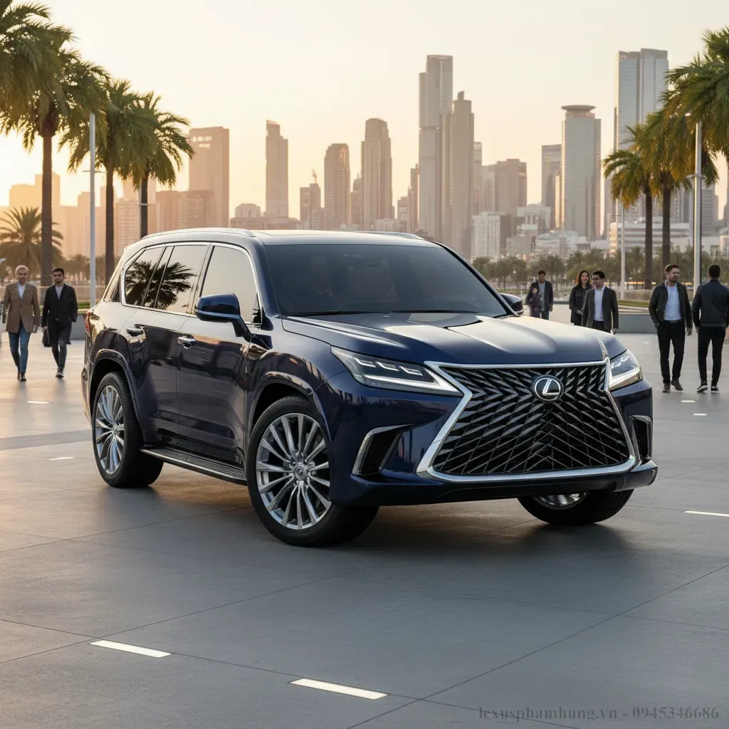 H&igrave;nh ảnh dự kiến Lexus LX600 2026 với thiết kế ngoại thất ấn tượng v&agrave; mạnh mẽ