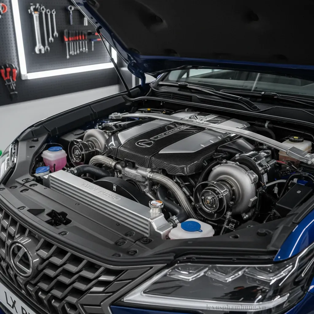 Sức mạnh vượt trội từ động cơ V6 35L tăng &aacute;p k&eacute;p của Lexus LX600 2026
