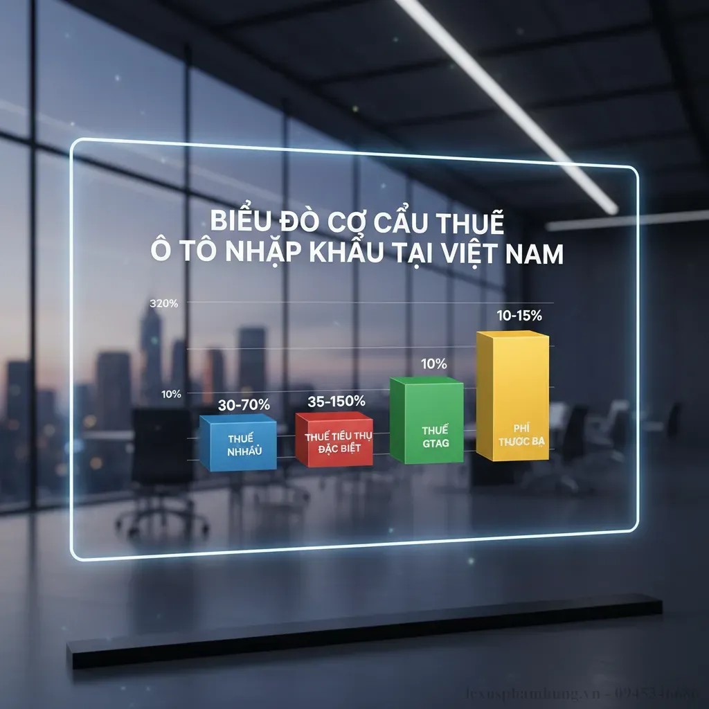 Cơ cấu các loại thuế ảnh hưởng đến giá xe ô tô nhập khẩu tại Việt Nam