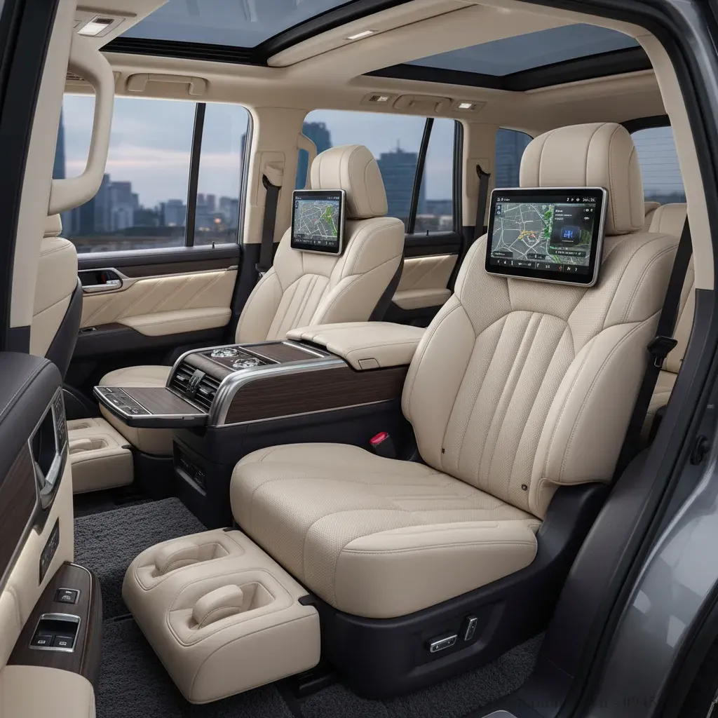 Kh&ocirc;ng gian nội thất Lexus LX600 2026 với ghế da cao cấp v&agrave; tiện nghi hiện đại