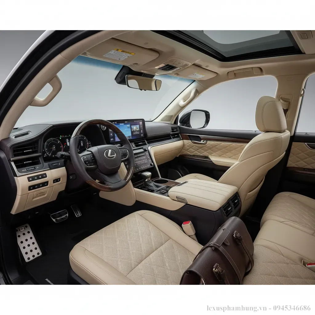 Khoang lái sang trọng và tiện nghi tối ưu của Lexus LX600 2026