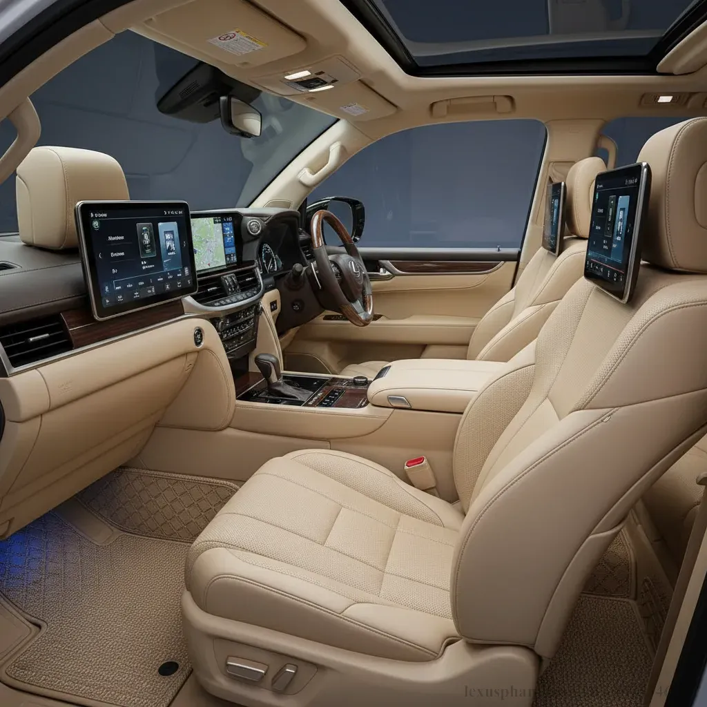 Khoang nội thất sang trọng tiện nghi của Lexus LX600 2026