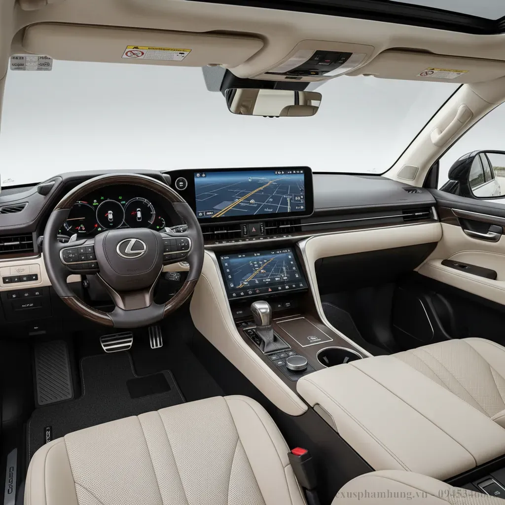 Khoang l&aacute;i Lexus LX600 2026 tinh tế sang trọng v&agrave; tr&agrave;n ngập c&ocirc;ng nghệ
