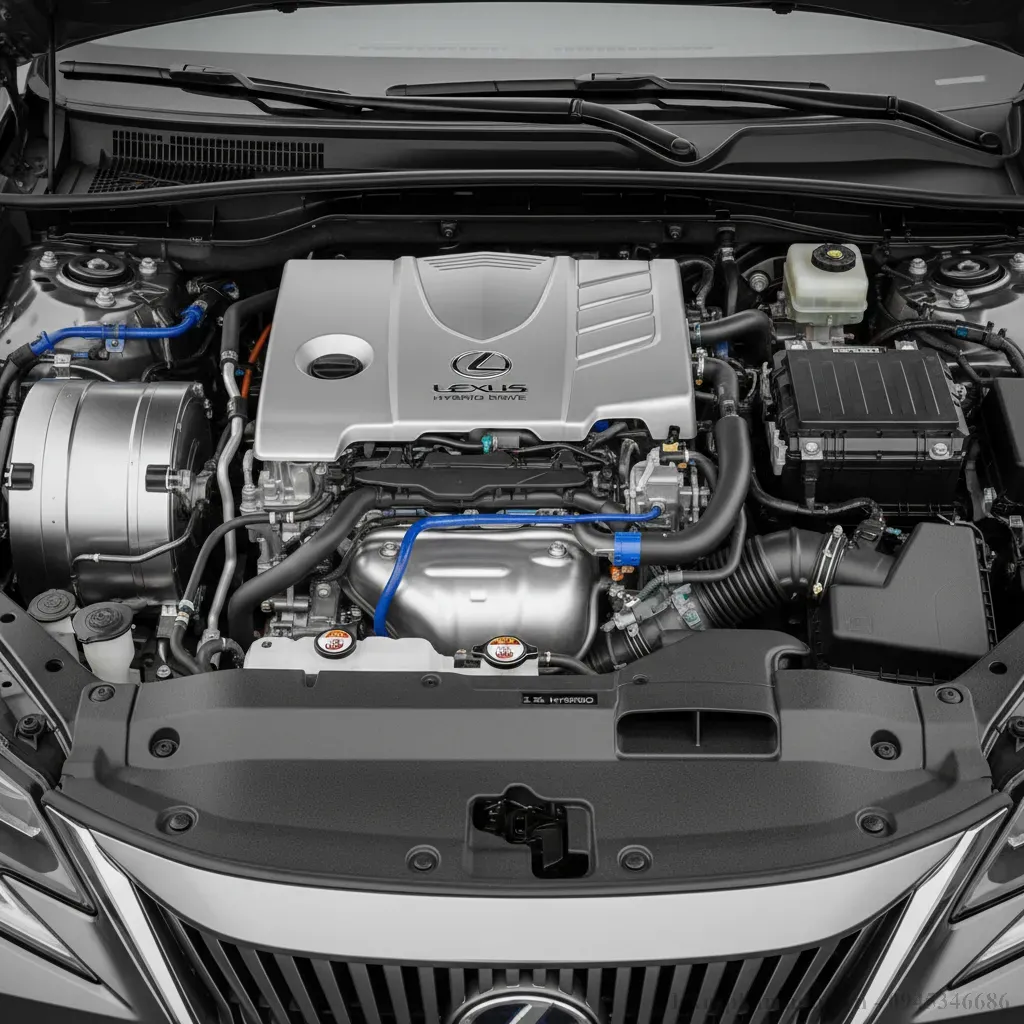 Khoang động cơ của Lexus ES 2026 thể hiện c&ocirc;ng nghệ hybrid ti&ecirc;n tiến