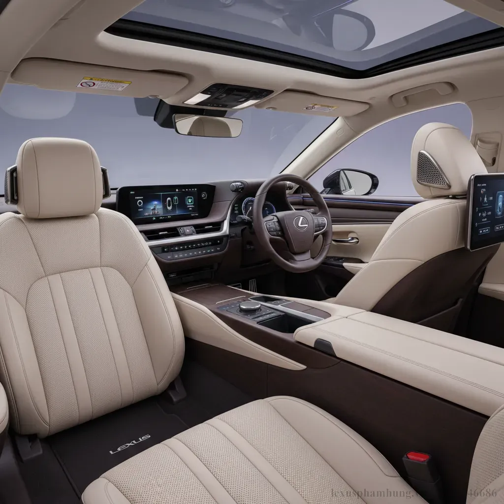 Khoang nội thất Lexus ES 2026 với thiết kế tinh xảo v&agrave; c&ocirc;ng nghệ ti&ecirc;n tiến