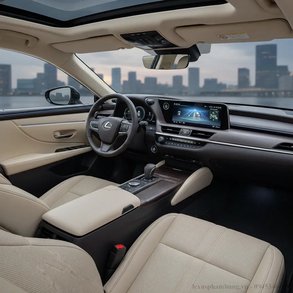 Khoang l&aacute;i tinh tế tiện nghi v&agrave; hướng tới người l&aacute;i của Lexus ES All New 2026