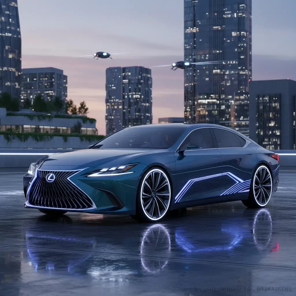 H&igrave;nh ảnh ph&aacute;c thảo thiết kế ngoại thất Lexus ES 2026 với những đường n&eacute;t hiện đại v&agrave; sang trọng