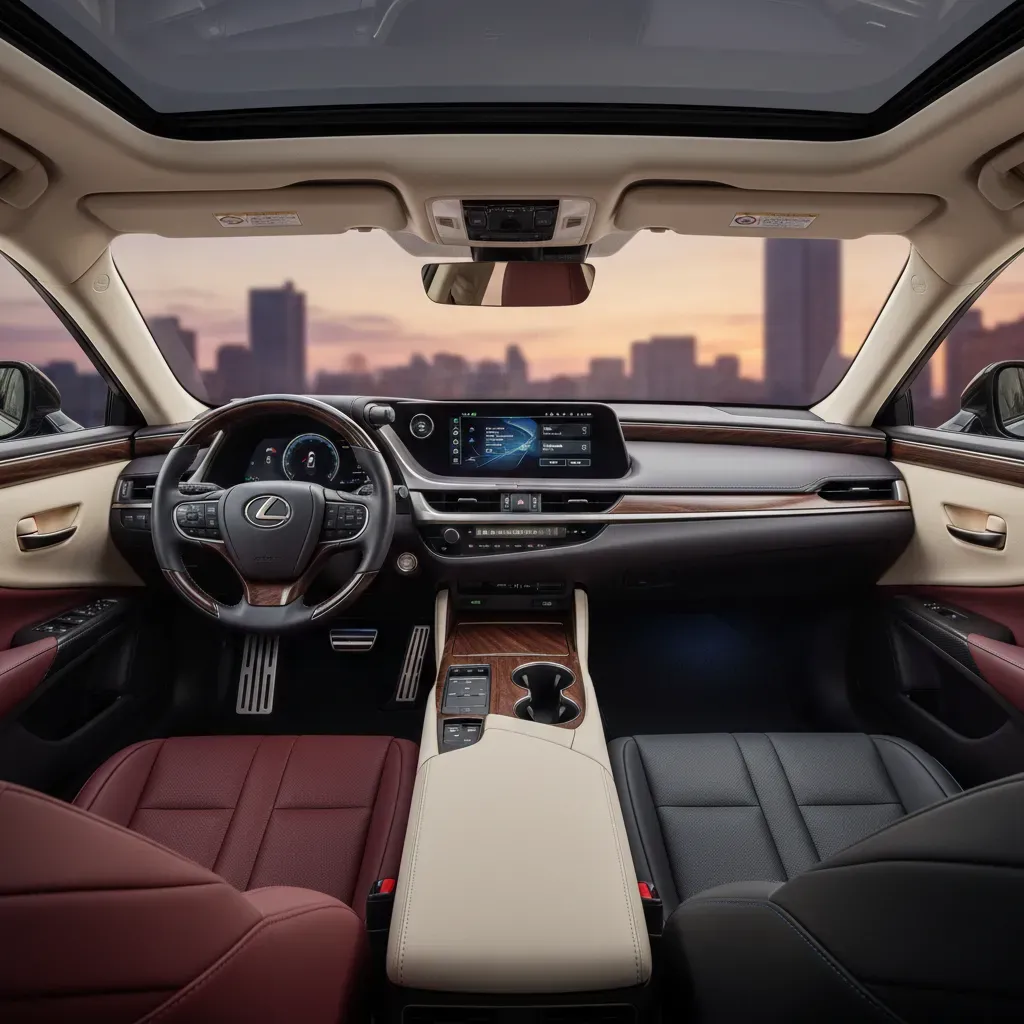 Nội thất Lexus ES 2026 với khả năng tùy chỉnh màu sắc và vật liệu cao cấp