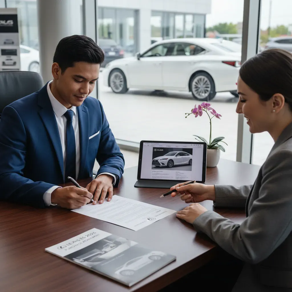 Quy tr&igrave;nh chuẩn bị hồ sơ mua Lexus ES 2026 trả g&oacute;p