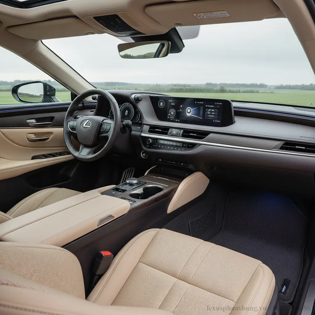 Khoang nội thất sang trọng và yên tĩnh của Lexus ES 2026 mang đến trải nghiệm lái thư thái