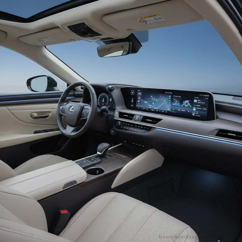Khoang nội thất Lexus ES 2026 ch&uacute; trọng sự sang trọng tiện nghi v&agrave; c&ocirc;ng nghệ