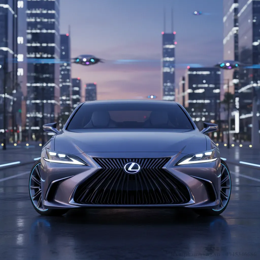 H&igrave;nh ảnh ph&aacute;c thảo Lexus ES 2026 với thiết kế hiện đại v&agrave; lưới tản nhiệt đặc trưng