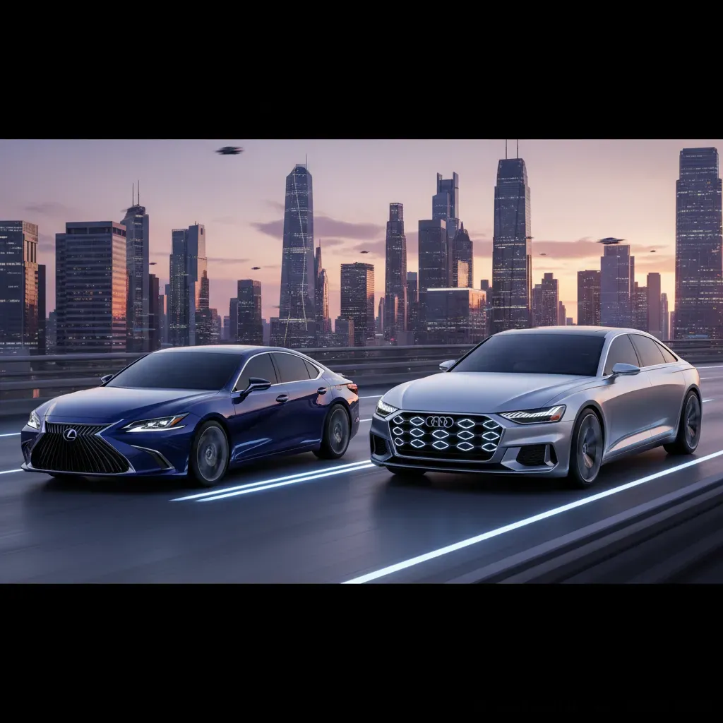 Lexus ES 2026 v&agrave; Audi A6  Hai đối thủ đ&aacute;ng gờm tr&ecirc;n thị trường sedan hạng sang