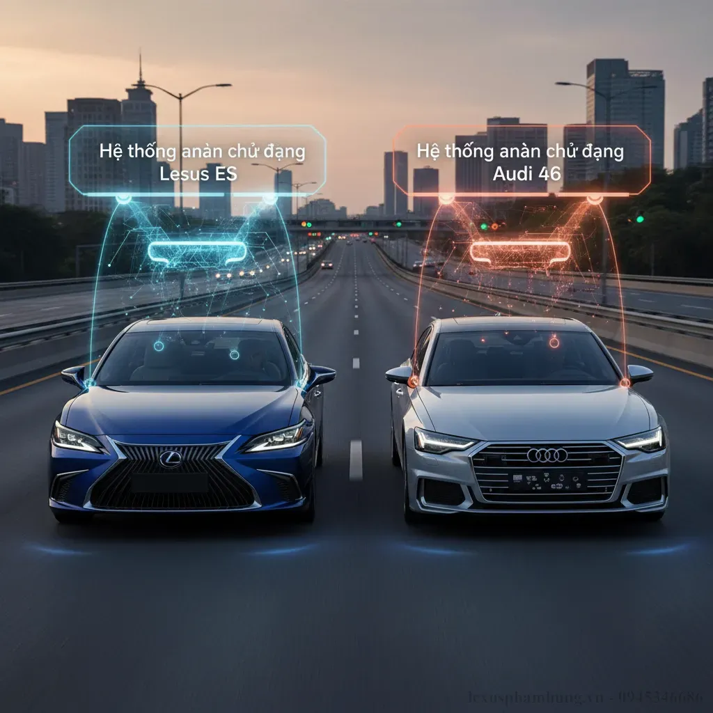 Cả Lexus ES 2026 v&agrave; Audi A6 2026 đều được trang bị c&aacute;c c&ocirc;ng nghệ an to&agrave;n ti&ecirc;n tiến nhất