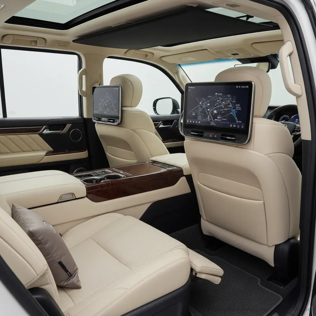 Khoang h&agrave;nh kh&aacute;ch ph&iacute;a sau của Lexus LX600 VIP nơi đẳng cấp v&agrave; tiện nghi hội tụ