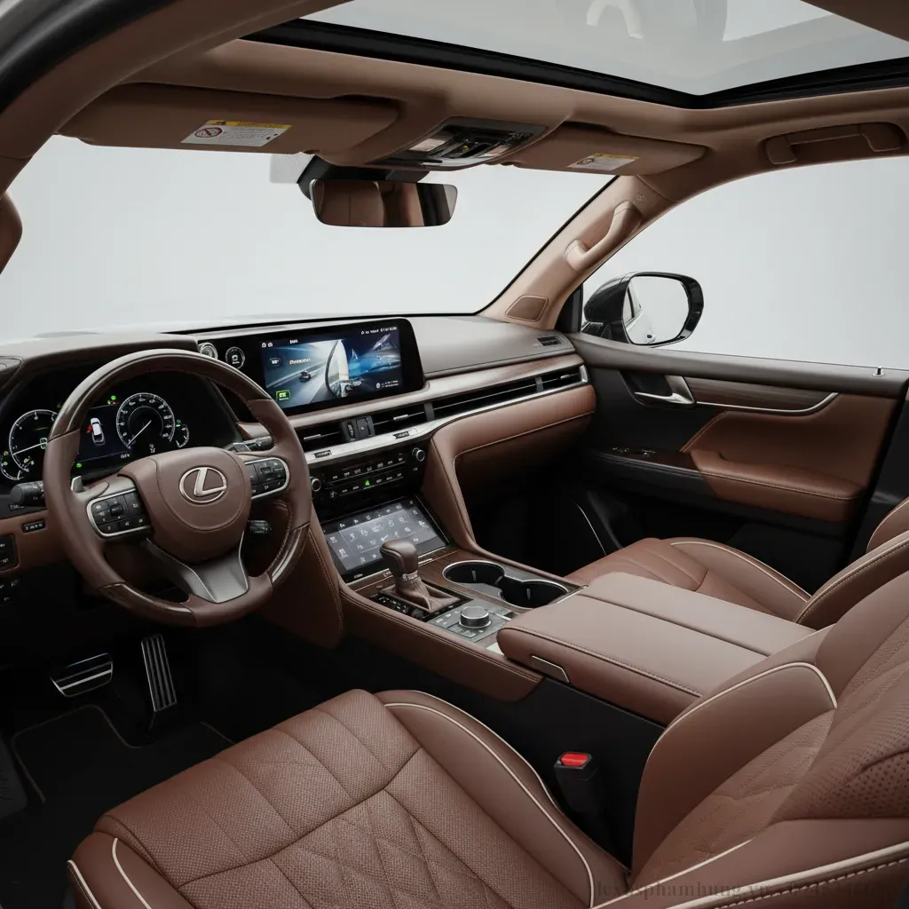 Kh&ocirc;ng gian nội thất đẳng cấp của Lexus LX600 2026 nơi sự sang trọng v&agrave; c&ocirc;ng nghệ giao thoa