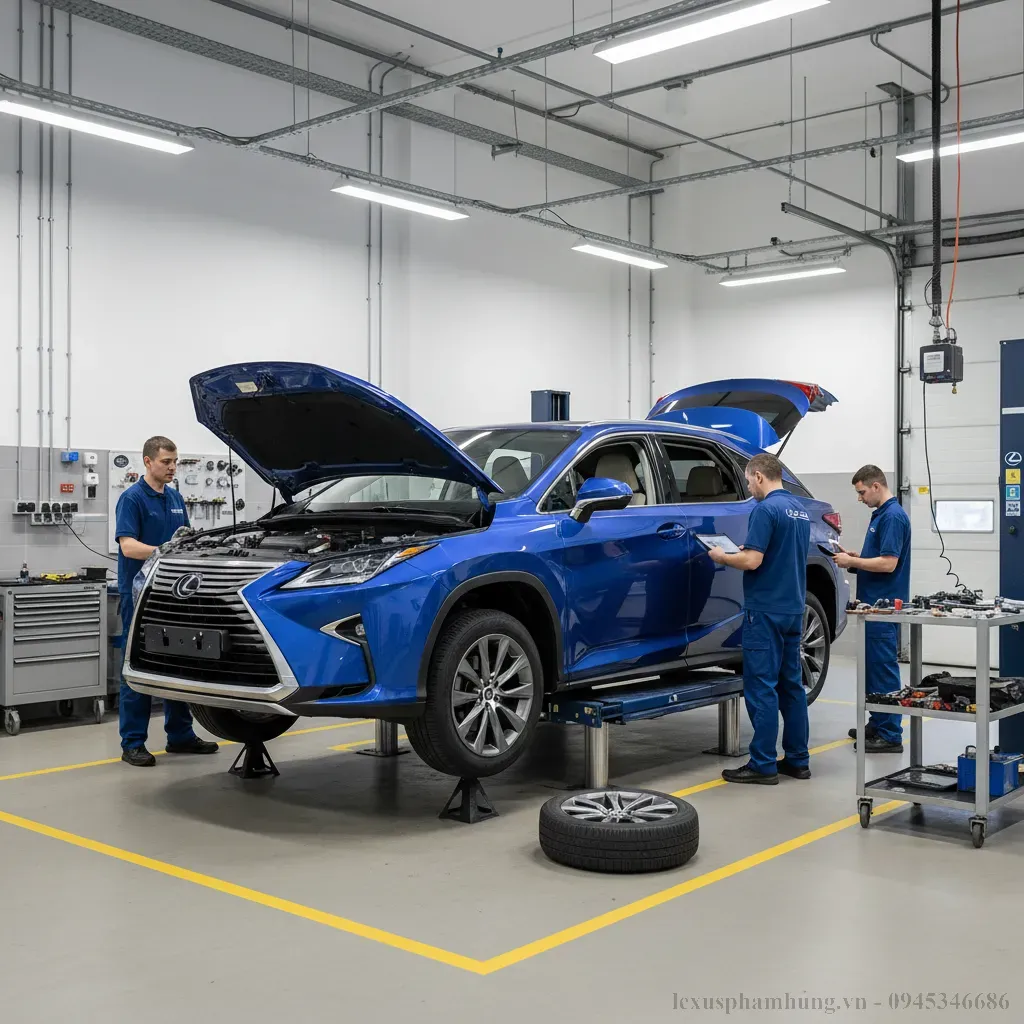 Bảo dưỡng định kỳ giúp Lexus RX350 màu xanh luôn giữ được vẻ đẹp hoàn hảo
