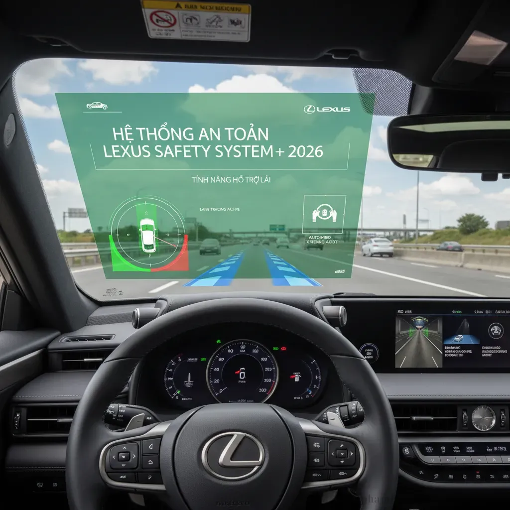 C&aacute;c t&iacute;nh năng an to&agrave;n chủ động ti&ecirc;n tiến của Lexus Safety System tr&ecirc;n RX350 F Sport 2026