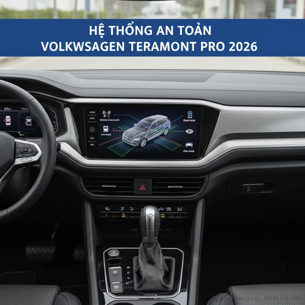 Hệ thống an to&agrave;n ti&ecirc;n tiến của Volkswagen Teramont Pro 2026 bảo vệ to&agrave;n diện