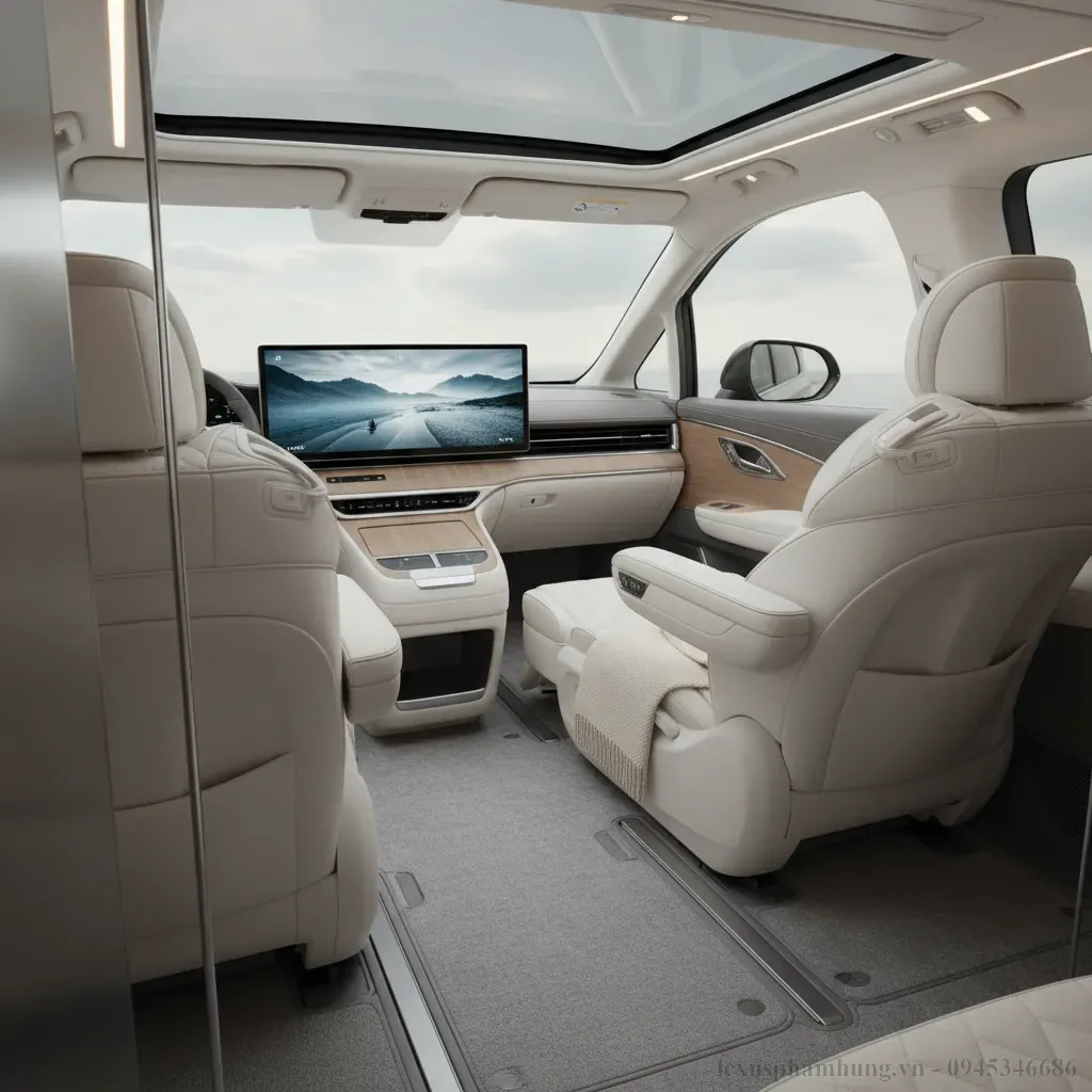 Khoang nội thất Lexus LM 500h 2026  Nơi tiện nghi v&agrave; sang trọng h&ograve;a quyện