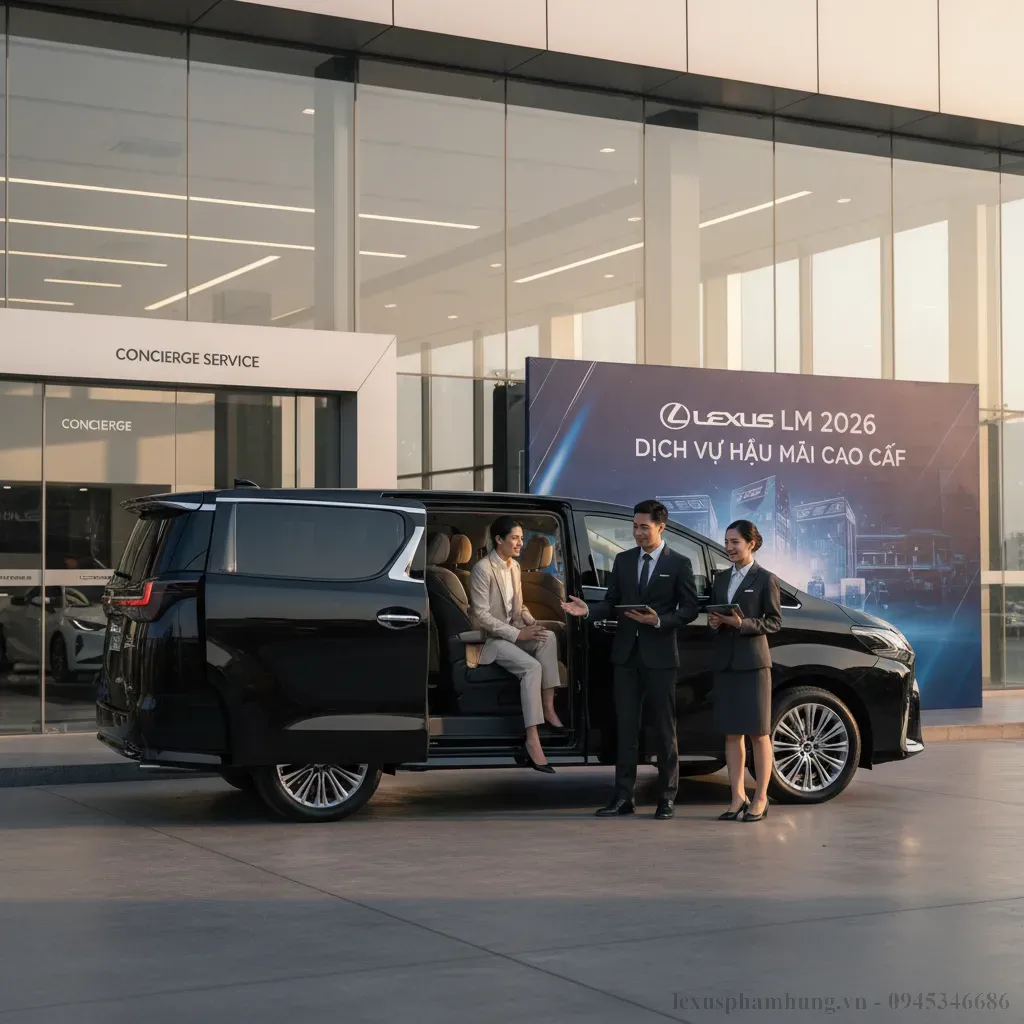 Dịch vụ concierge cá nhân hóa dành cho chủ sở hữu Lexus LM 2026 đảm bảo mọi nhu cầu được đáp ứng nhanh chóng và chuyên nghiệp