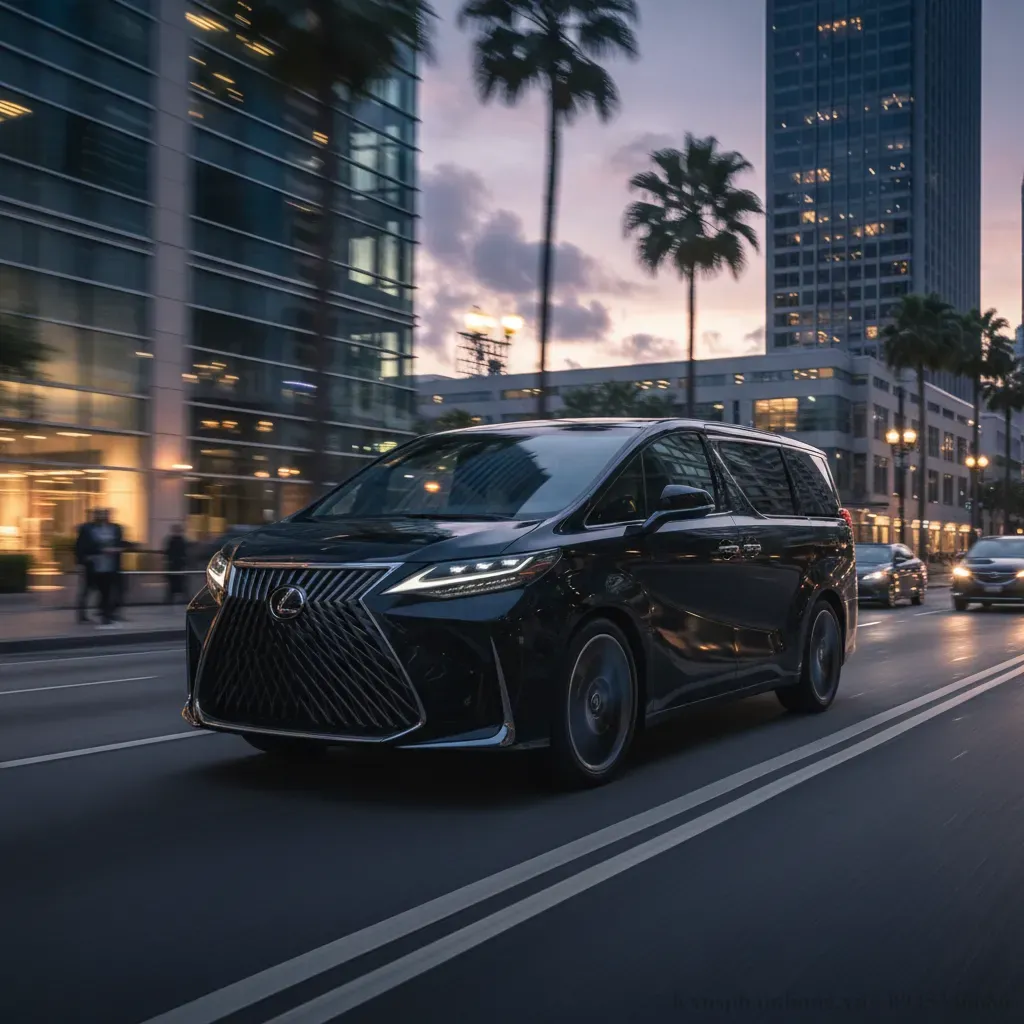 Lexus LM 2026 trên đường thể hiện sự uy nghi và đẳng cấp